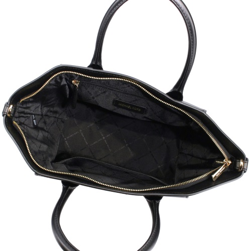Michael Kors Crossbody Bag Avril Large Top Zip Satchel Black # 35F1G4VS9L