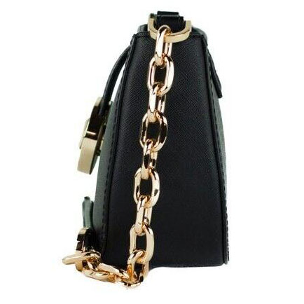 Michael Kors Shoulder Bag Carmen Xs Extra Small Leather Pouchette Shoulder Bag Black # 35F2GNMC0L