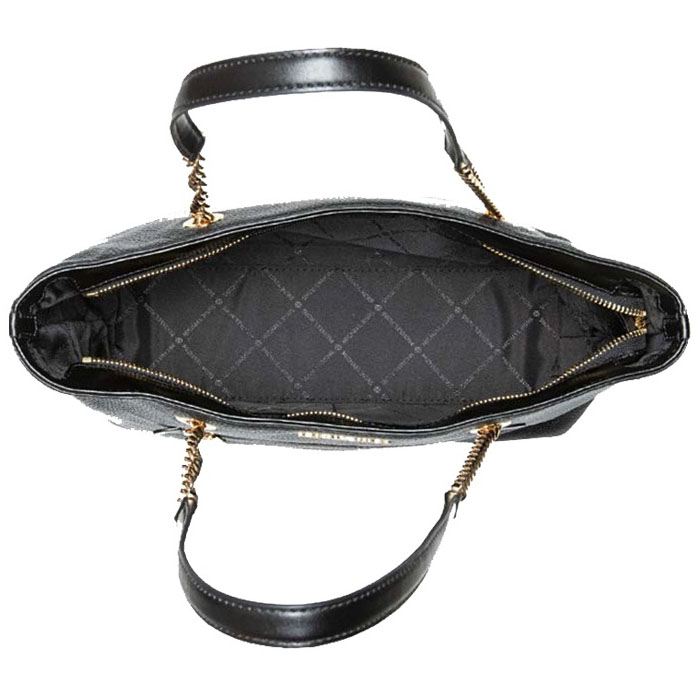 Michael Kors Shoulder Bag Tote Medium Front Zip Chain Tote Black # 35F2GTTT2L