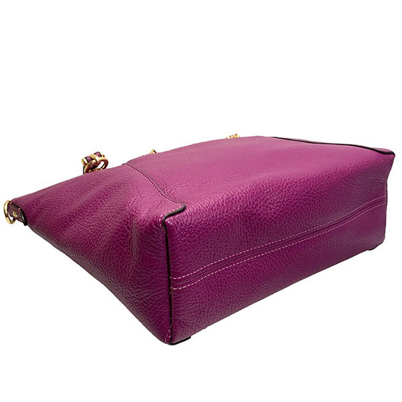 Coach Crossbody Bag Kacey Leather Satchel Dark Magenta Purple # C6229