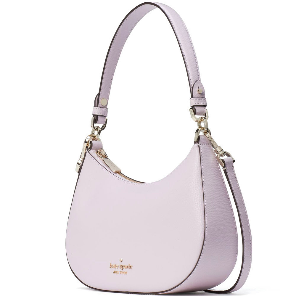 Kate Spade Crossbody Bag Staci Saffiano Leather Crossbody Lilac Moon Light Purple # K6043