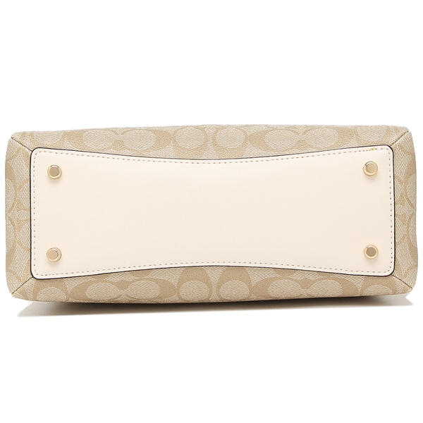 Coach Crossbody Bag Mini Lillie Carryall In Signature Light Khaki Chalk # 91494