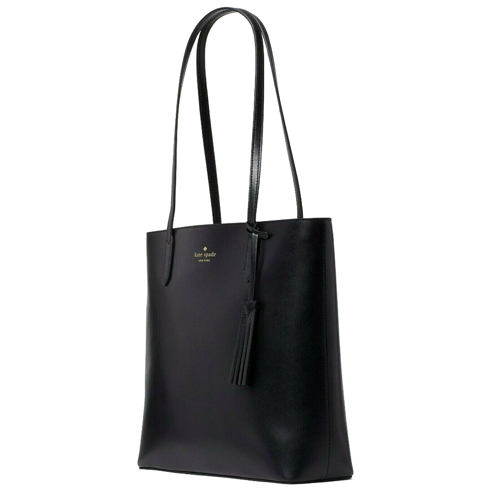 Kate Spade Tote Shoulder Bag Jana Smooth Leather Large Tote Black # WKR00325
