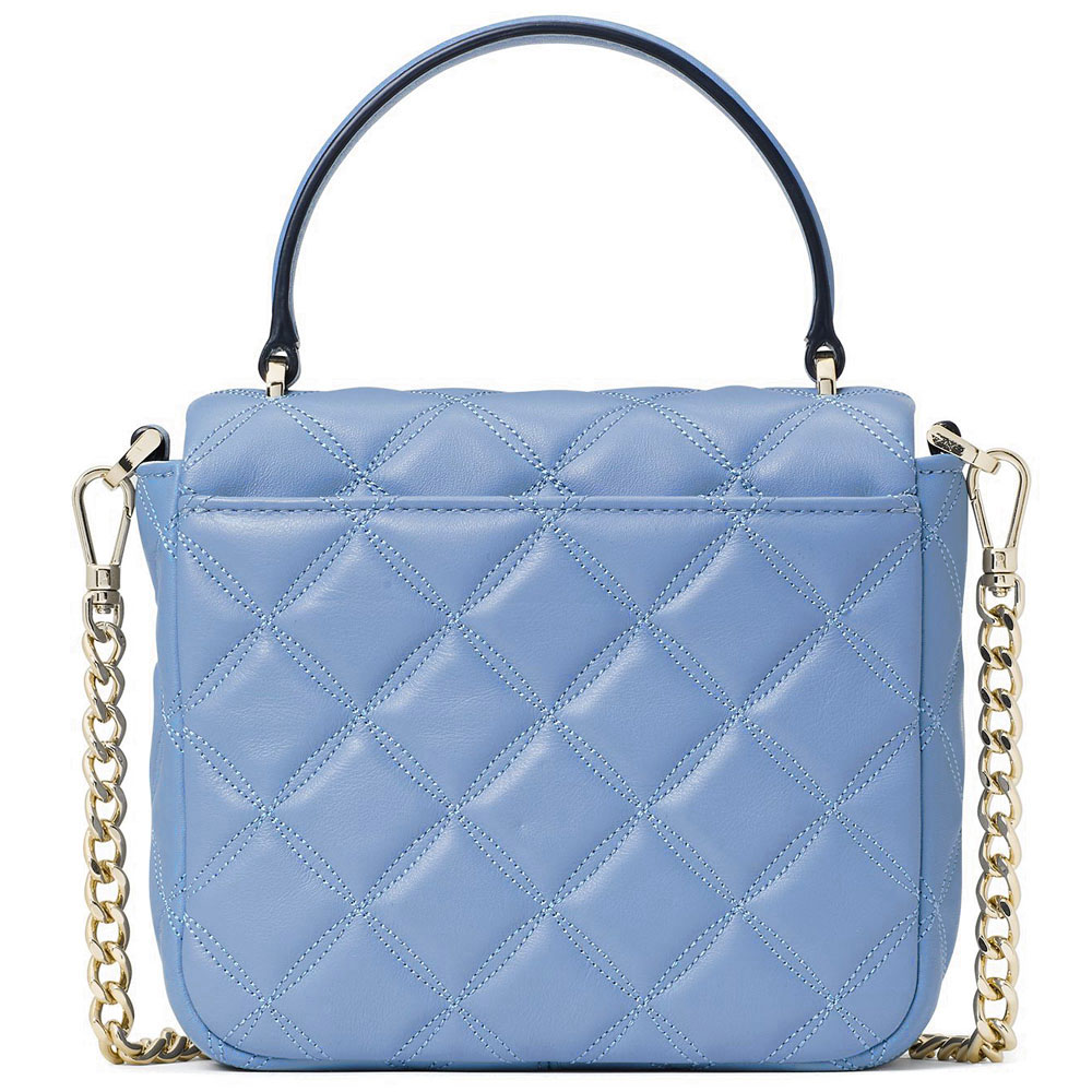 Kate Spade Crossbody Bag Natalia Smooth Quilted Square Crossbody Dusty Blue # K8162