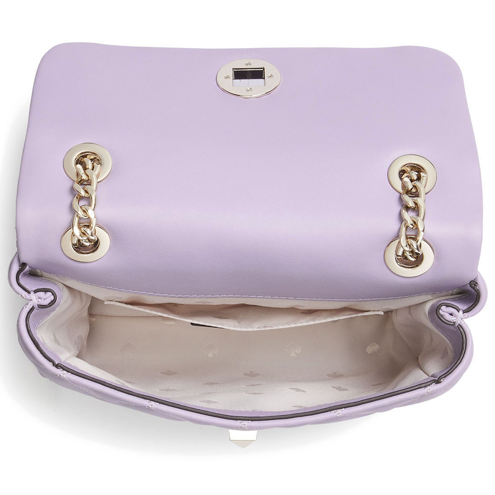 Kate Spade Crossbody Bag Shoulder Bag Natalia Small Flap Crossbody Lilac Frost Light Purple # WKRU7074