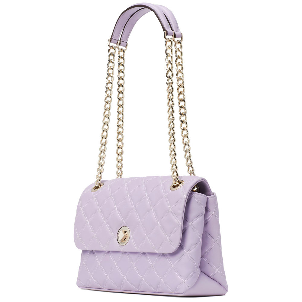 Kate Spade Crossbody Bag Shoulder Bag Natalia Medium Flap Shoulder Bag Lilac Light Purple # WKRU7076