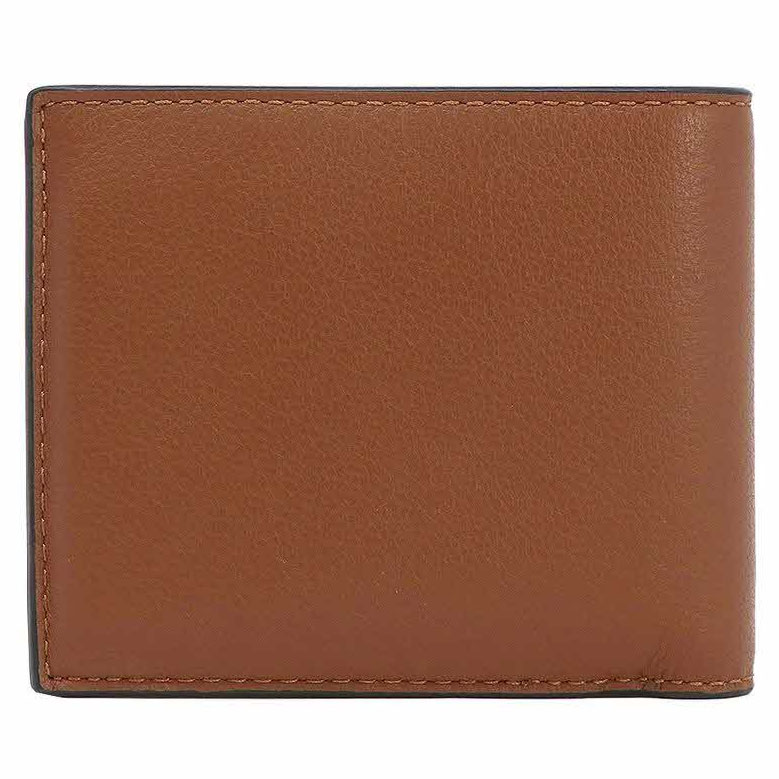 Coach Men Compact Id Wallet In Sport Calf Leather Dark Saddle Brown # F74991