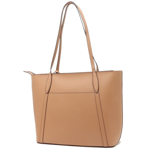 Kate Spade Tote Shoulder Bag Cara Refined Grain Leather Large Tote Classic Saddle Brown # WKR00486