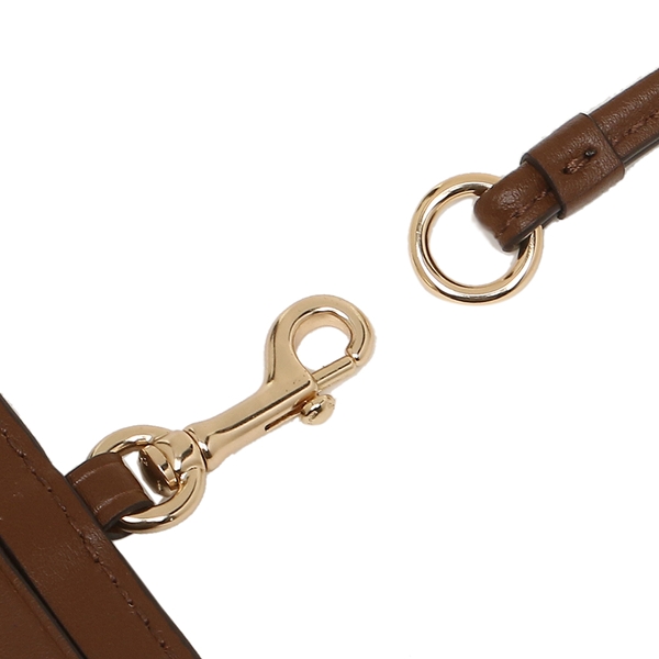 Coach Lanyard Card Case Signature Pvc Lanyard Id Khaki / Saddle Brown # F63274D3