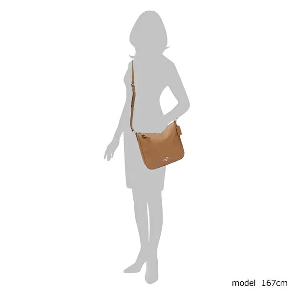 Coach Crossbody Bag Pebbled Leather Ellie File Bag Light Saddle Brown # C1648