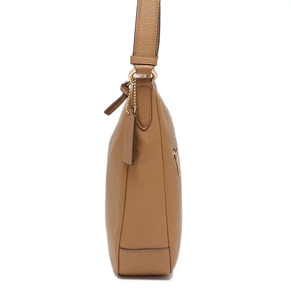 Coach Crossbody Bag Pebbled Leather Ellie File Bag Light Saddle Brown # C1648