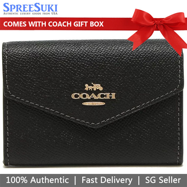 Coach Flap Card Case Black # CH487