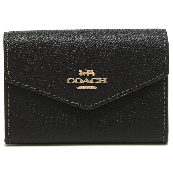 Coach Flap Card Case Black # CH487