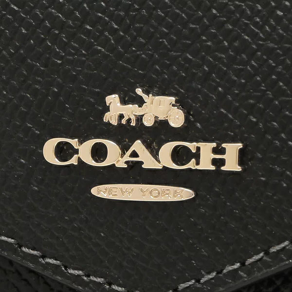 Coach Flap Card Case Black # CH487