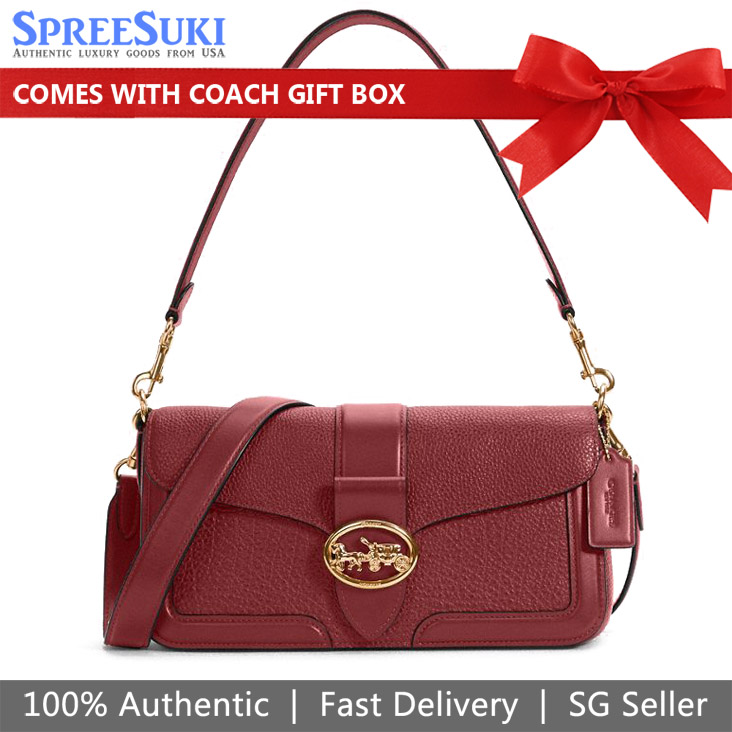Coach Crossbody Bag Georgie Shoulder Bag Cherry Red # 5493