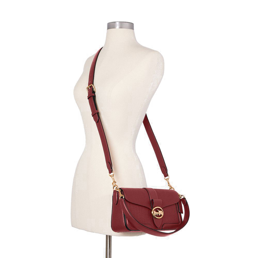 Coach Crossbody Bag Georgie Shoulder Bag Cherry Red # 5493