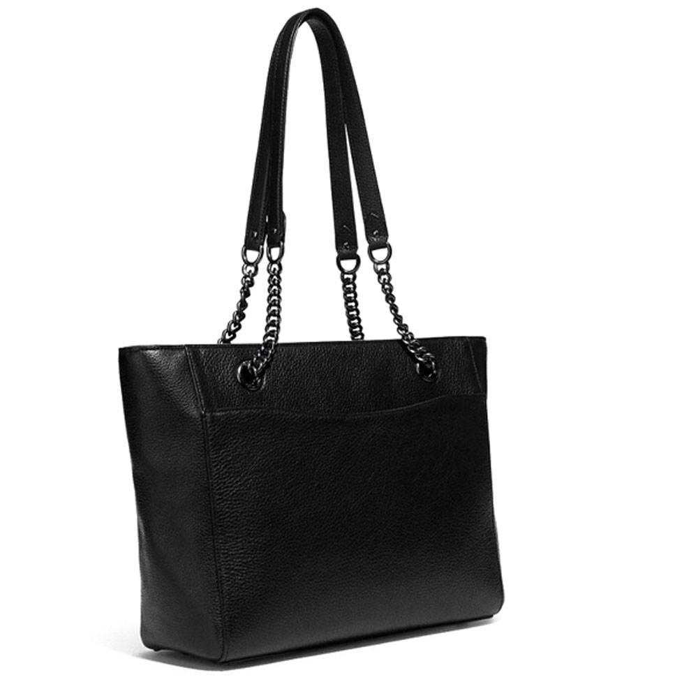 Coach Cammie Chain Tote Shoulder Bag Black # C8147