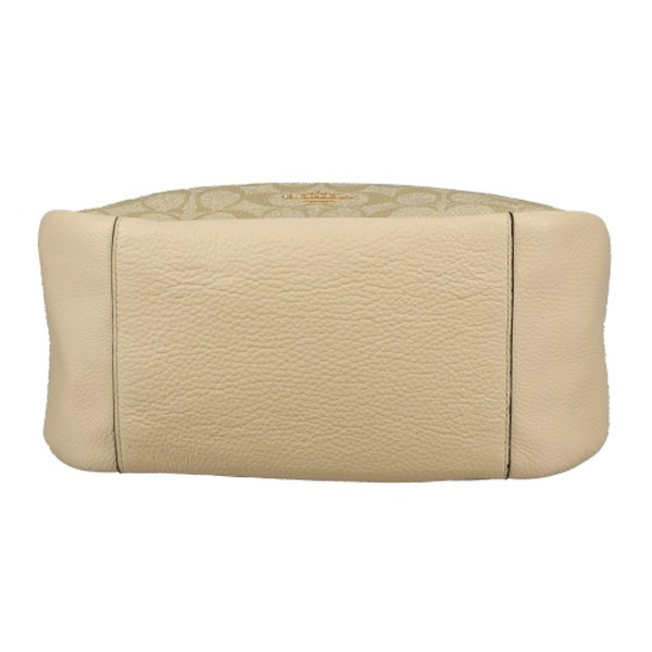 Coach Jules Hobo Signature Canvas Bag Snake Embossed Light Khaki Ivory # C9191