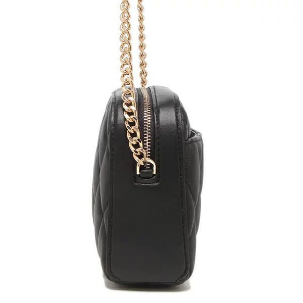 Kate Spade Crossbody Bag Carey Smooth Quilted Leather Mini Camera Bag Black # KA592