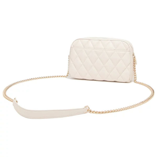 Kate Spade Crossbody Bag Carey Smooth Quilted Leather Mini Camera Bag Parchment Off White # KA592
