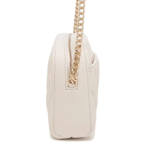 Kate Spade Crossbody Bag Carey Smooth Quilted Leather Mini Camera Bag Parchment Off White # KA592