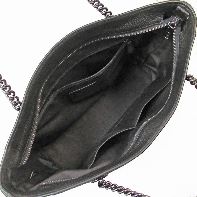 Coach Cammie Chain Tote Shoulder Bag Black # C8147