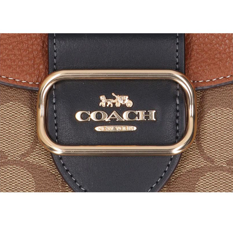 Coach Crossbody Bag Morgan Saddle Bag In Colorblock Signature Khaki # CE565