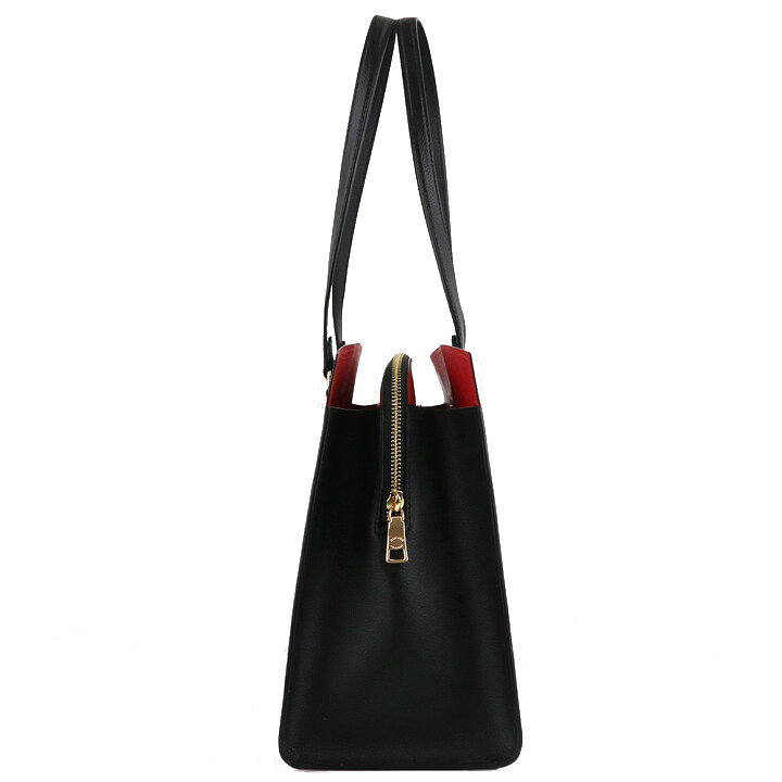 Coach Crossbody Bag Tote Shoulder Bag Tatum Carryall Black / True Red # C4078