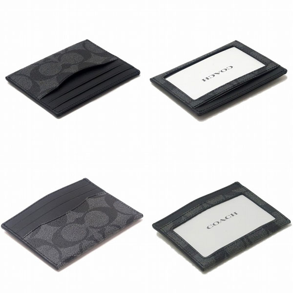 Coach Men Boxed Card Case And Belt Gift Set In Colorblock Signature Canvas Charcoal Black # C8278