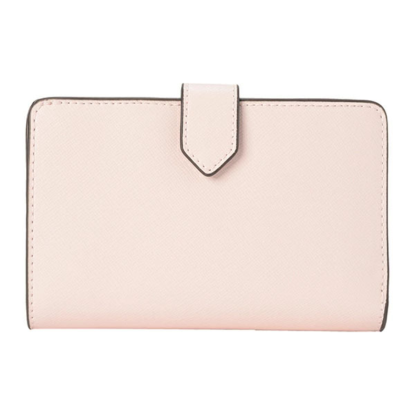Kate Spade Medium Wallet Staci Saffino Leather Medium Compact Bifold Light Rose # WLR00128