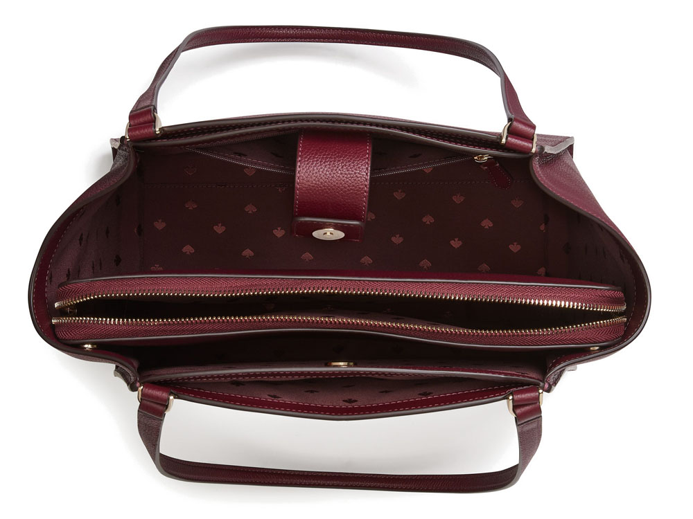 Kate Spade Shoulder Bag Brim Laptop Tote Berry Dark Red # K9441