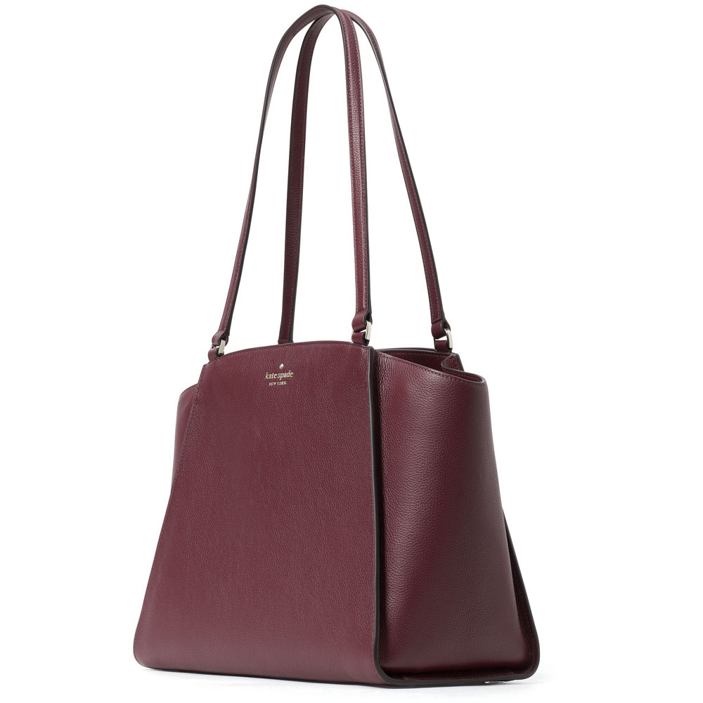 Kate Spade Shoulder Bag Brim Laptop Tote Berry Dark Red # K9441