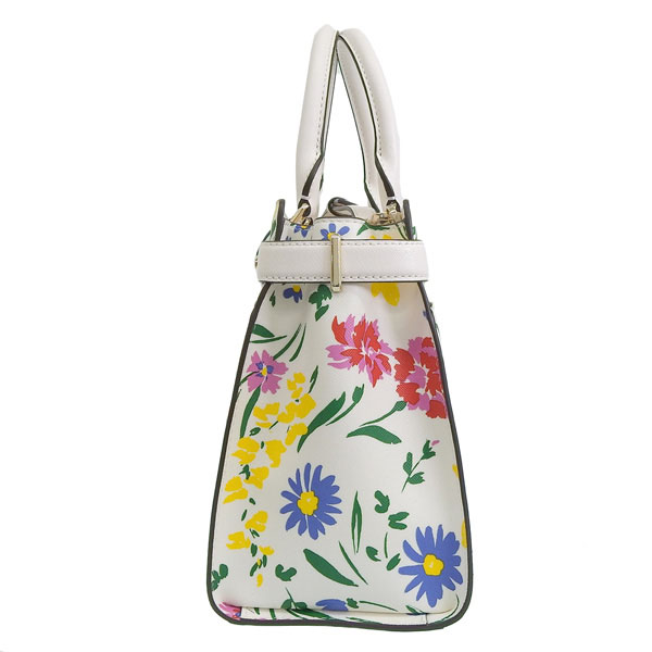 Kate Spade Crossbody Bag Staci Garden Bouquet Medium Satchel Cream Off White # KB719