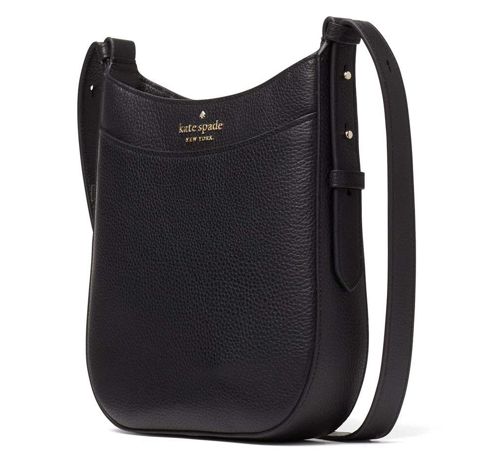 Kate Spade Pebbled Leather North South Crossbody Bag Black # K7306