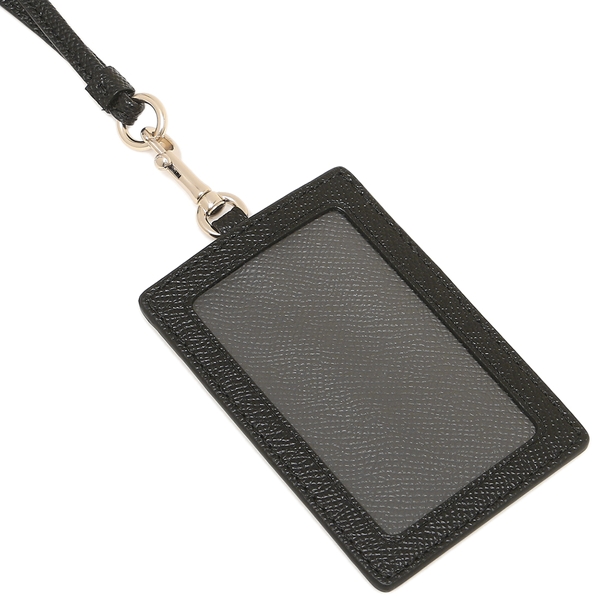 Coach Crossgrain Leather Id Lanyard Black # F57311D1