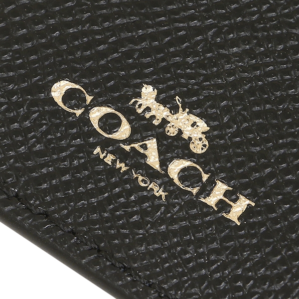 Coach Crossgrain Leather Id Lanyard Black # F57311D1
