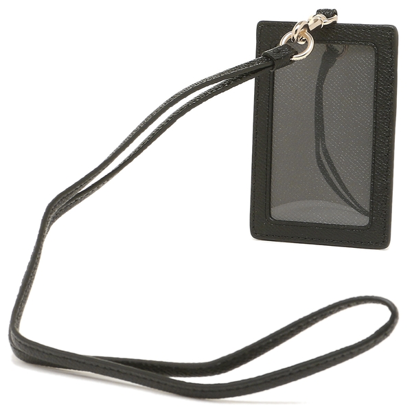 Coach Crossgrain Leather Id Lanyard Black # F57311D1