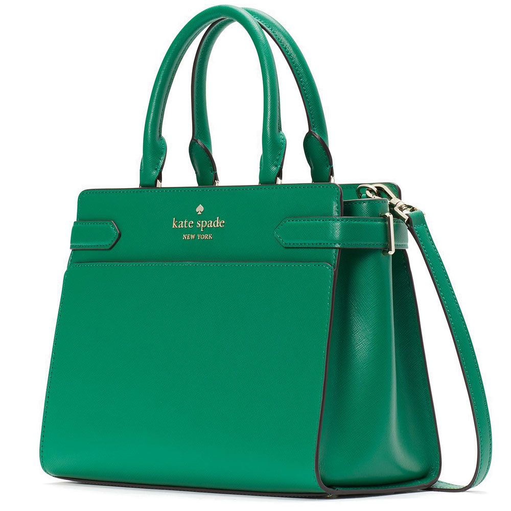 Kate Spade Crossbody Bag Staci Medium Satchel Green Bean # WKRU6951