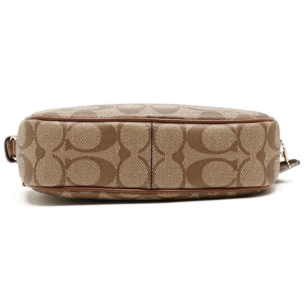 Coach Crossbody Bag Mini Jamie In Signature Canvas Camera Bag Khaki Saddle Brown # C9926