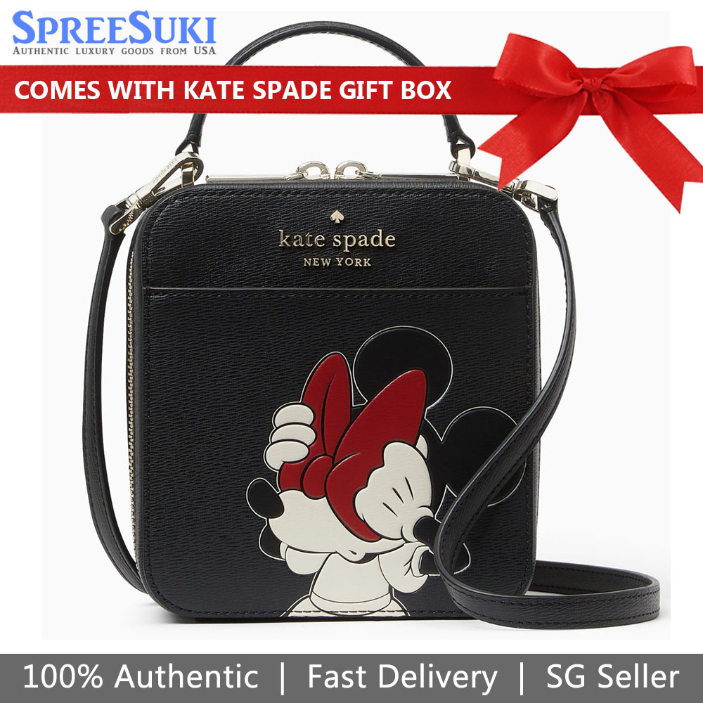 Kate Spade Disney X Kate Spade New York Minnie Mouse Daisy Vanity Crossbody Bag Black # K9530