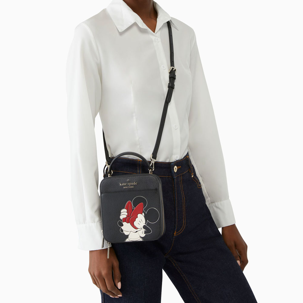 Kate Spade Disney X Kate Spade New York Minnie Mouse Daisy Vanity Crossbody Bag Black # K9530