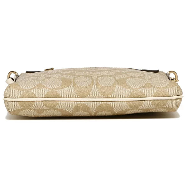 Coach Crossbody Bag Mini Rowan File Bag In Signature Canvas Light Khaki Chalk # CF340