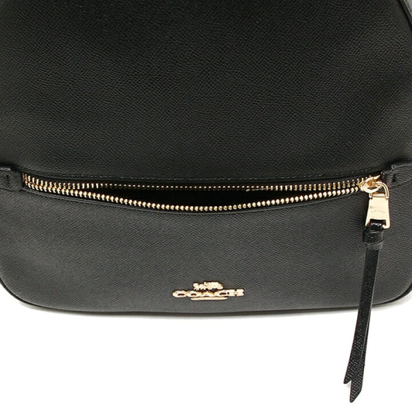 Coach Crossgrain Leather Jordyn Backpack Black # F76624