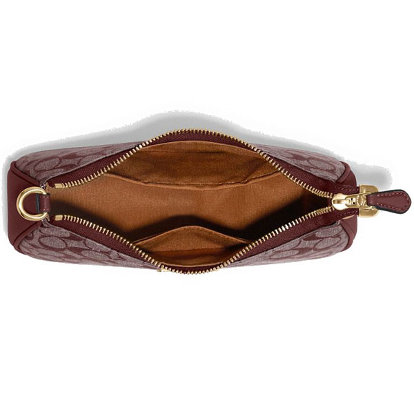 Coach Crossbody Bag Teri Denim Chambray Wine Dark Red # CH139