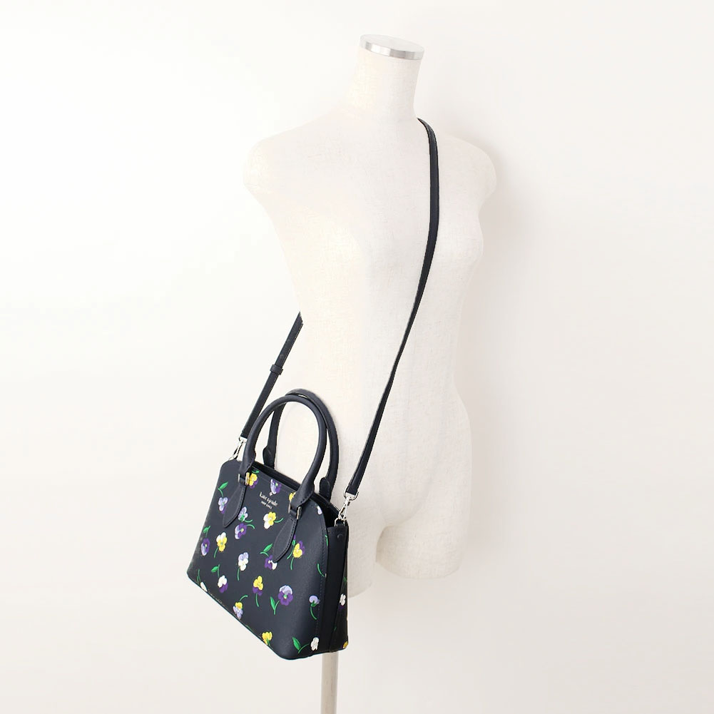 Kate Spade Crossbody Bag Darcy Small Satchel Floral Blazer Blue # KA606
