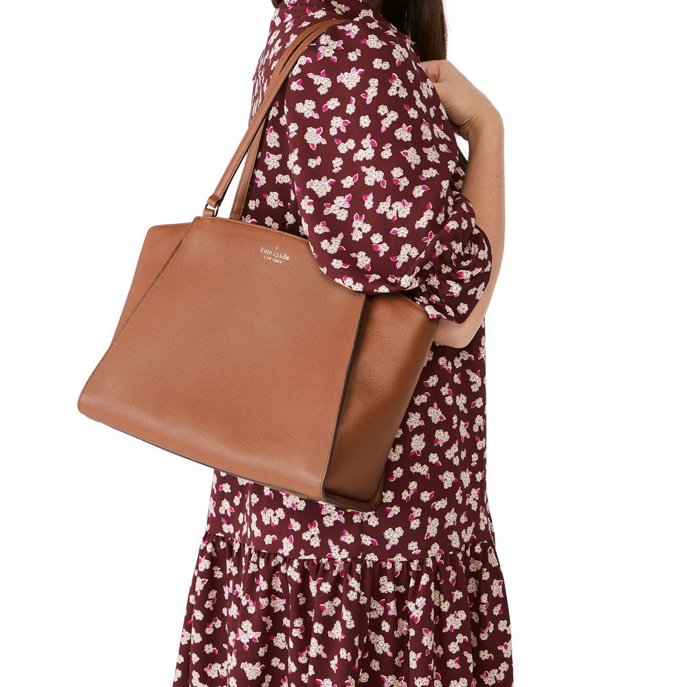 Kate Spade Kate Spade Brim K9441 Laptop Tote Warm Gingerbread Brown # K9441