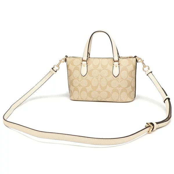 Coach Mini Gallery Crossbody Bag Light Khaki Chalk # CH468