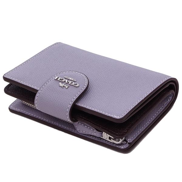 Coach Medium Wallet Medium Corner Zip Wallet Mist Light Purple # 6390
