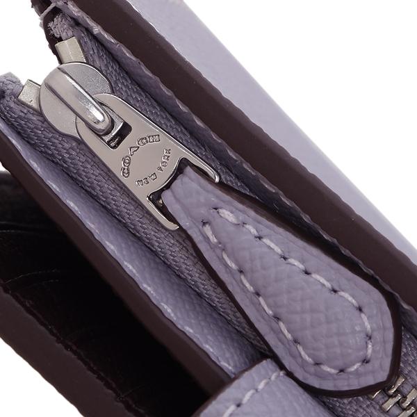 Coach Medium Wallet Medium Corner Zip Wallet Mist Light Purple # 6390