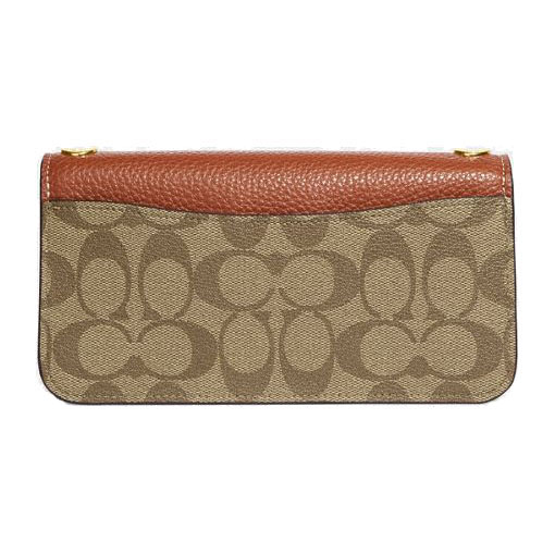 Coach Signature Colorblock Morgan Crossbody Bag Khaki # CF475